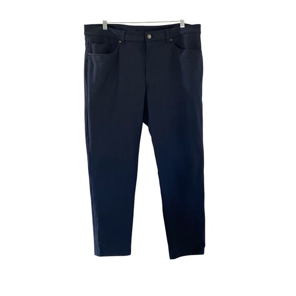 Lululemon ABC Slim-Fit 5 Pocket Pant 34L Warpstreme in True Navy sz 36 - Picture 1 of 9